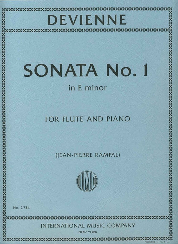 Francoise Devienne: Sonata IN E Minor NO. 1 Flute And Piano