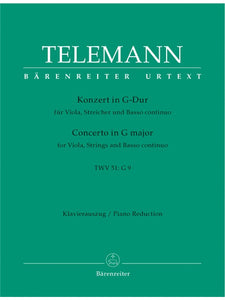 G.P. Telemann: Concerto For Viola And Orchestra In G TWV 51:G9 - Piano Accompaniment