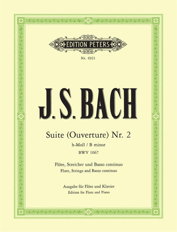 J.S.BACH: Suite No.2 In B Minor BWV 1067 - Flute/Piano: Flute And Accomp.