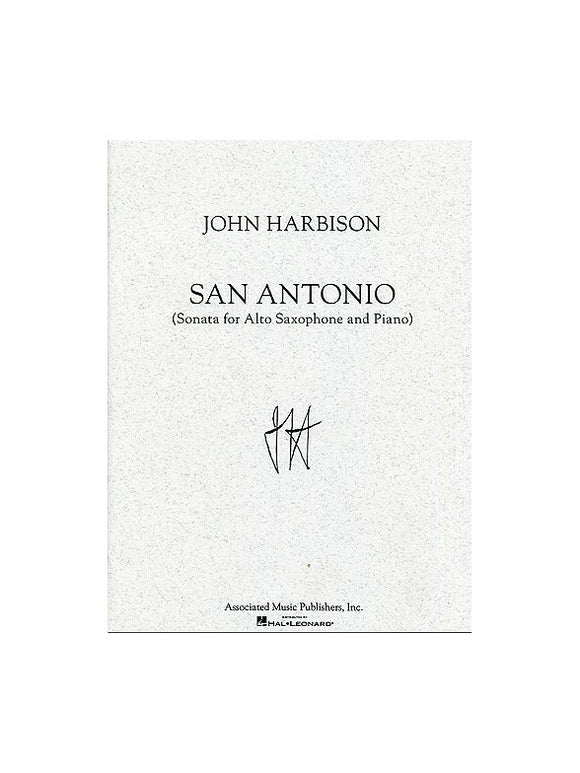 John Harbison: San Antonio Sonata Alto Saxophone (Piano Accompaniment)