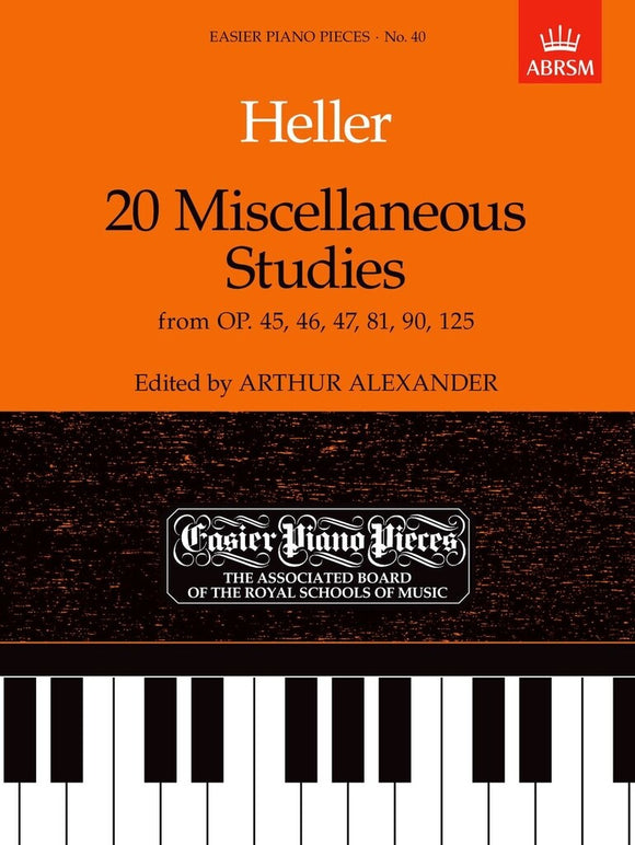 Stephen Heller: 20 Miscellaneous Studies Piano Solo