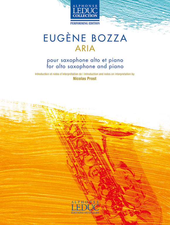 Eugène Bozza: Aria Alto Saxophone And Accomp.