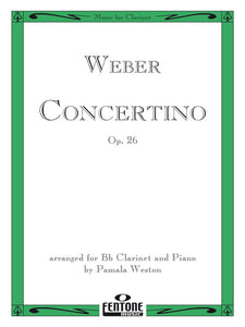 Carl Maria Von Weber: Concertino For Clarinet Op. 26 (Clarinet/Piano)