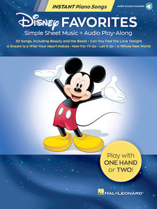 Disney Favorites – Instant Piano Songs Simple Sheet Music + Audio Play-Along