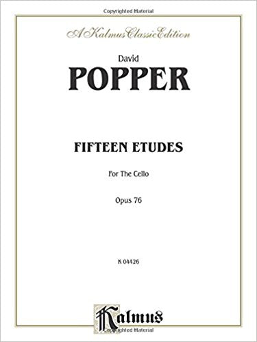 David Popper: Fifteen Etudes For Cello Op. 76