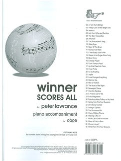 Winner Scores All For Oboe - Piano Accompaniment Book