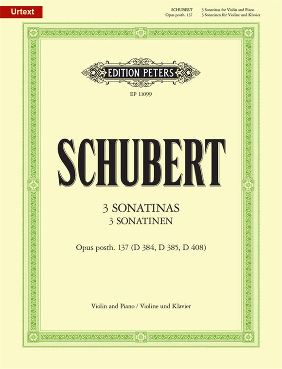 Franz Schubert: Three Sonatinas Op. 137