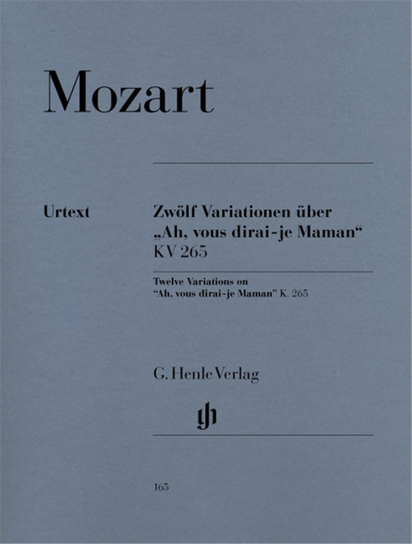 Wolfgang Amadeus Mozart: 12 Varations On 'Ah, Vous Diraj-Je Maman' KV265: Piano Solo