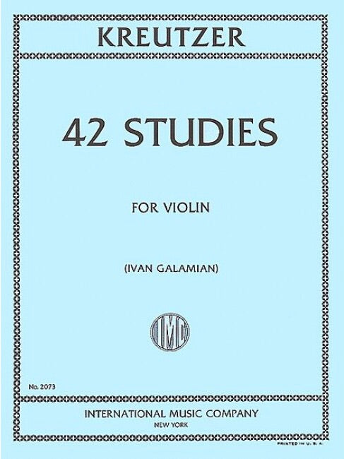 Rodolphe Kreutzer: 42 Studies For Violin