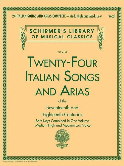 Twenty-Four Italian Songs And Arias Of The 17th And 18th Centuries - Medium High & Medium Low Voice (Book/CD)