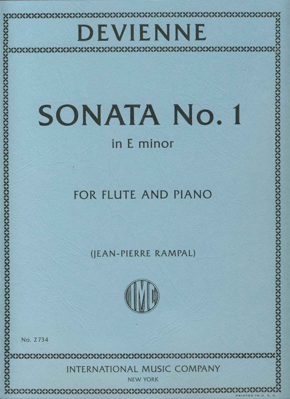 Francois Devienne: Sonata Op. 58 No.1 In E-Minor (Flute/Piano)