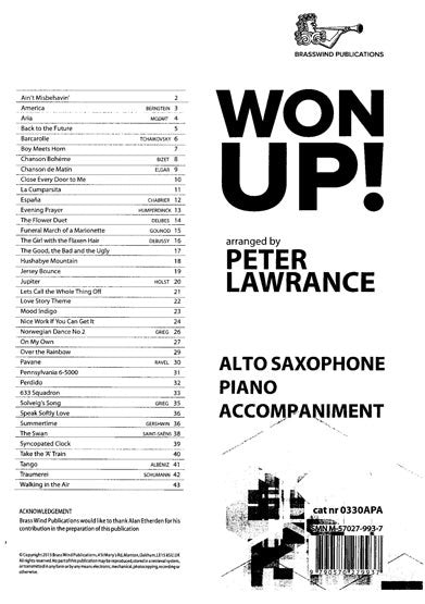 Won Up! For Alto Saxophone (Piano Accompaniment)