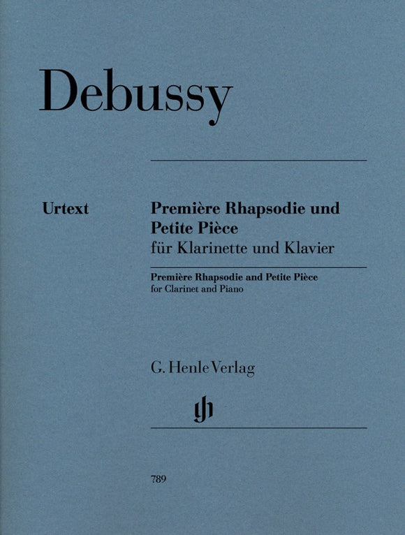 Claude Debussy: Première Rhapsodie and Petite Pièce For Clarinet And Piano