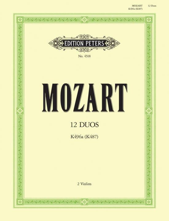 W.A. Mozart: 12 Duos K496a/K487 (2 Violins)