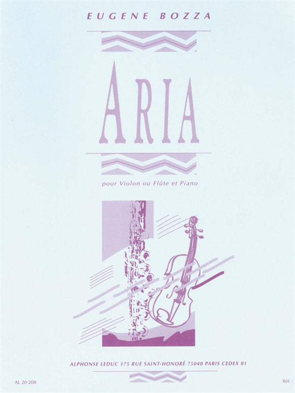 Eugène Bozza: Aria (Violin/Flute & Piano)