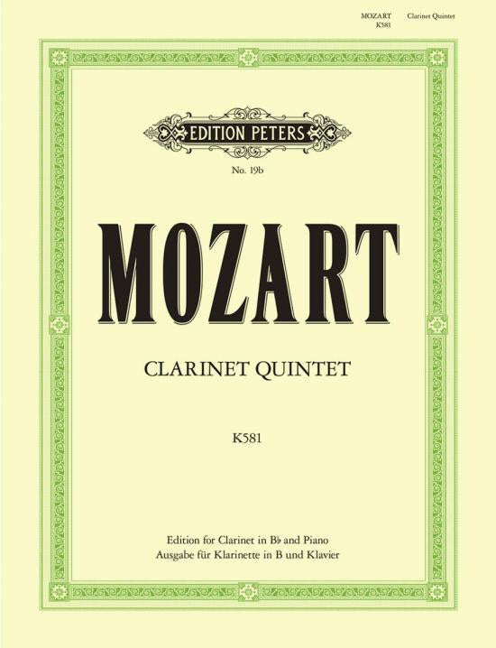 W.A. Mozart: Clarinet Quintet K581 (Clarinet/Piano)