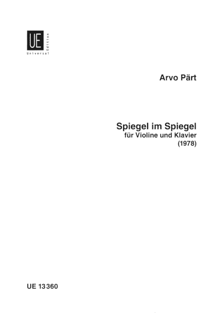 Arvo Part: Spiegel Fur Violin Und Klavier (1978)