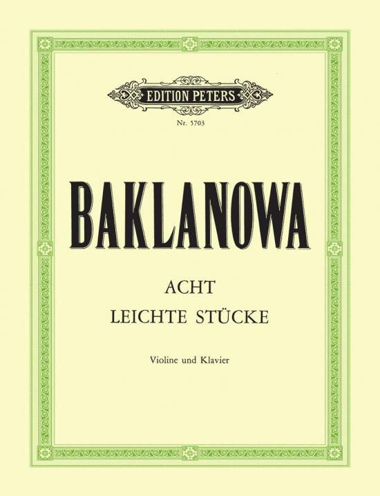Natalja Baklanowa: Eight Easy Pieces (Violin/Piano)