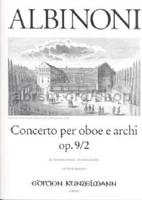 Tomaso Albinoni: Oboe Concerto In D Minor Op. 9/2 (Oboe And Piano)